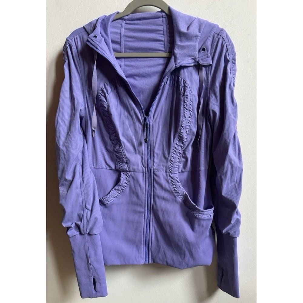 Lululemon Dance Studio Jacket III Women's Size 10 Purple Reversible Hoodie